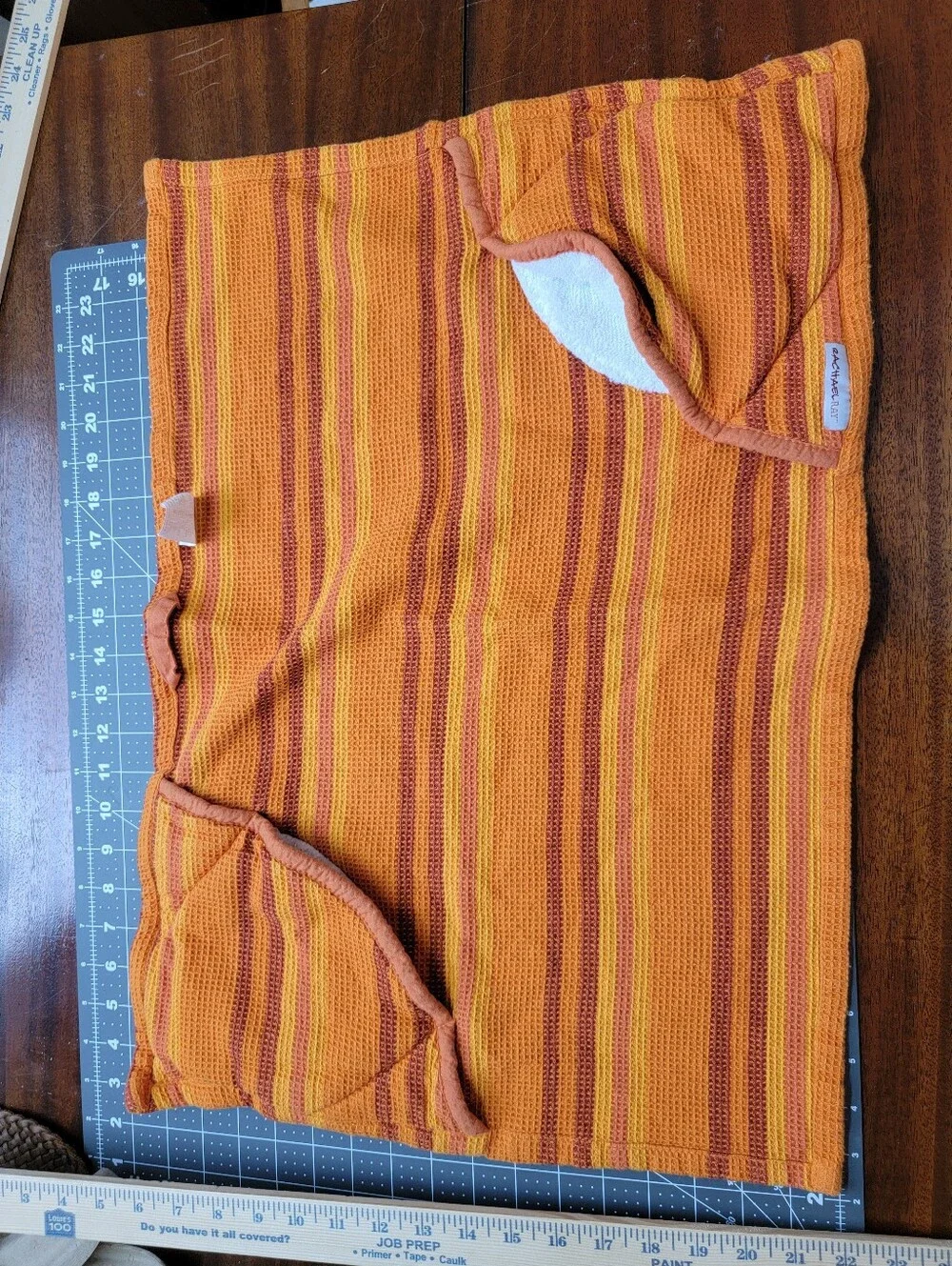 Rachael Ray Orange-stripe 'Moppine' Kitchen-mitt Towel, 16